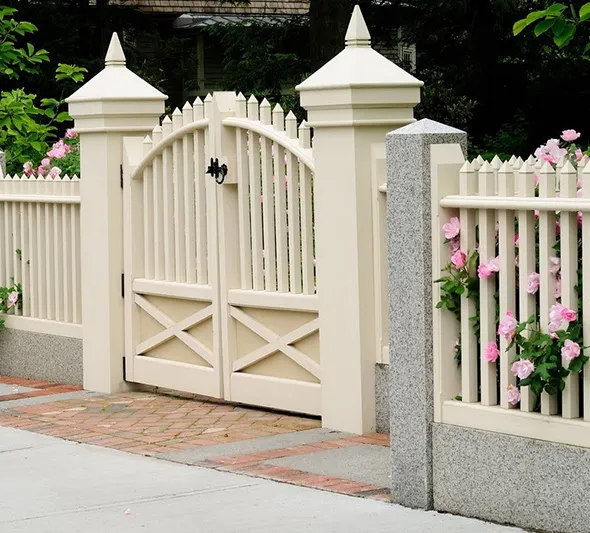 Decorative aluminum fences for homes offering elegance and durability.