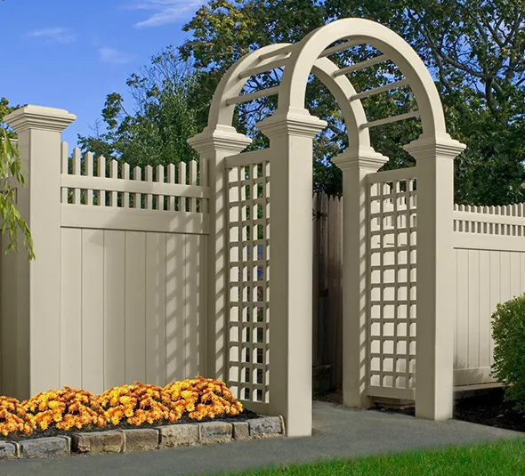 Residential fence and gate installation with custom designs for enhanced security & curb appeal.